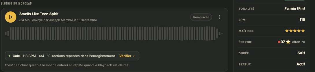 Un enregistrement calé