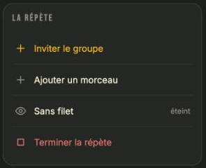 Le panneau La répète
